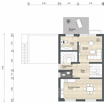Grundriss Obergeschoss