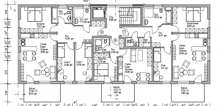 Grundriss Haus 1 DG